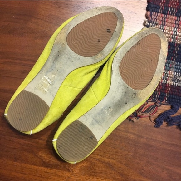 Anthro yellow suede loafers - Picture 3 of 3